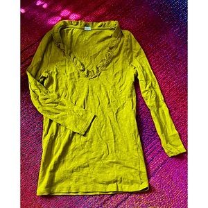 SOLD J. Crew Chartreuse Top Size Small